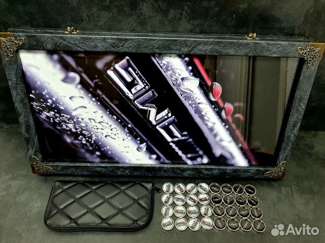 Премиальные нарды под стеклом «Mercedes AMG»
