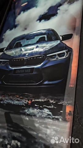 Подарочные нарды под стеклом «BMW M5 Ангельские глазки»