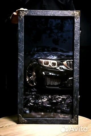 Нарды под стеклом «BMW» ручной работы