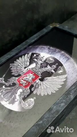 Премиальные нарды под стеклом «Герб России»
