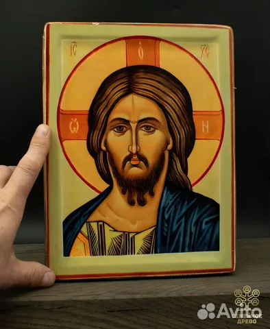 Икона "Христос Вседержитель" дерево, ручная работа