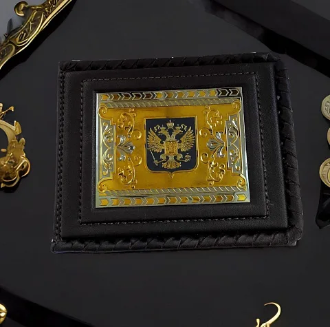 Кожаный зажим «Герб»