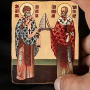 Иконка "Св. Николая и Спиридона" Дорожная — фотография 1