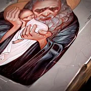Икона деревянная "Святой Симеон Богоприимец" — фотография 9
