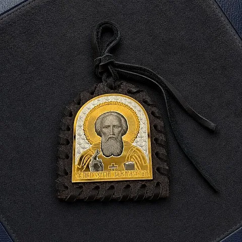 Икона Сергия Радонежского в машину.