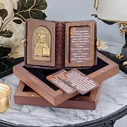 Книга с молитвами "Иисус Христос" — книга в кожаном переплёте — фотография 1