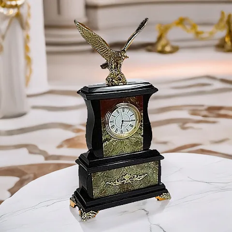 Настольные часы «Орел» из яшмы, 150×70×285 мм