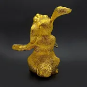 Статуэтка «Кролик с морковкой» из бронзы — фотография 2