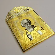 Икона Сергия Радонежского настольная. Златоуст — фотография 4