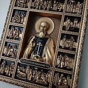 Резная Икона Сергий Радонежский — фотография 6