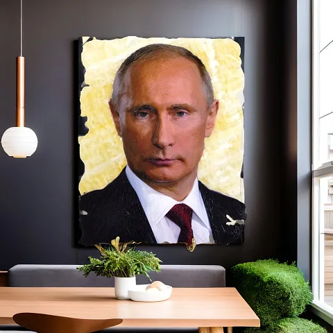 Картина «В.В. Путин» с фотопечатью на ониксе