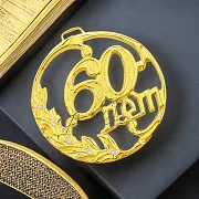 Медаль «60 лет» с фианитом — фотография 1
