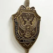 Герб ФСБ, резной из ясеня — фотография 2