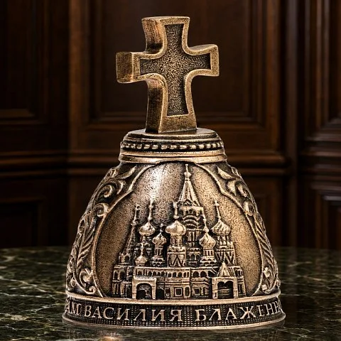 Бронзовый колокольчик «Москва. Крест»
