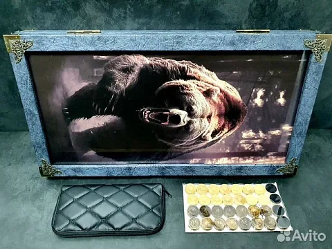 Нарды под стеклом «Хозяин тайги»