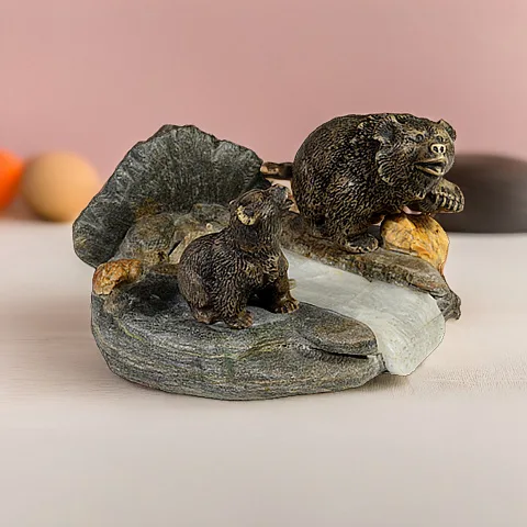 Скульптура «Медведи», 210×195×110 мм