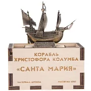 Бронзовая модель корабля «Санта-Мария», 1:350 — фотография 7