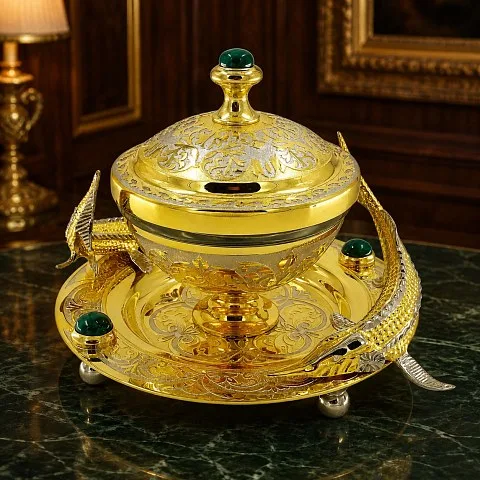 Икорница "Малахит" Златоуст