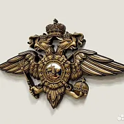 Герб МВД, резной из бука — фотография 3
