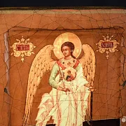 Икона деревянная "Ангел Хранитель" — фотография 2