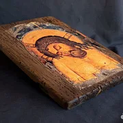 Икона деревянная «Христос во гробе» — фотография 4