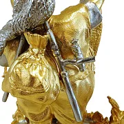 Композиция «Рыбак и улов» с позолотой, высота 170 мм — фотография 5