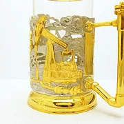 Металлический подстаканник «Нефть» — фотография 2