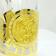 Златоустовский латунный подстаканник «Гербовый» — фотография 2