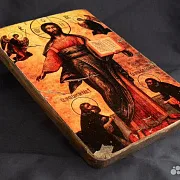 Икона "Спас Смоленский" с припадающими — фотография 5
