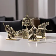 Бронзовый набор солдатиков «Советские снайперы», 5 шт., 1:35 — фотография 1
