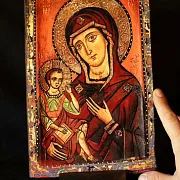 Икона Богоматери "Одигитрия" с подтавкой — фотография 1