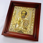 Икона Николая Чудотворца /в киоте/. Златоуст — фотография 7