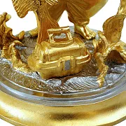 Композиция «Рыбак и улов» с позолотой, высота 170 мм — фотография 4