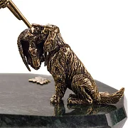 Композиция «Охотник с собакой» из бронзы — фотография 5