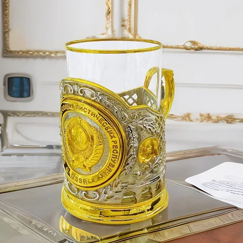 Бронзовый подстаканник «USSR»