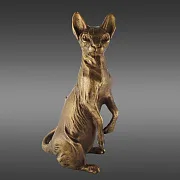 Скульптура из бронзы «Кошка сфинкс» — фотография 1