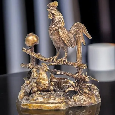 Скульптура из бронзы «Утро в деревне»