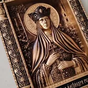 Икона резная Царица Александра Романова — фотография 2