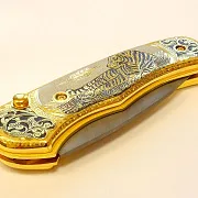 Дамасский складной нож «Тигр» — фотография 5
