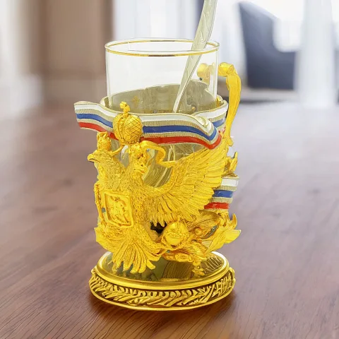 Бронзовый подстаканник «Герб РФ» №3