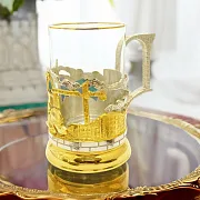 Латунный подстаканник «Подарок строителю» — фотография 1