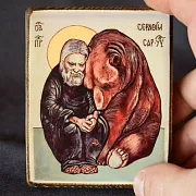 Две дорожных иконки. Серафим и Спиридон — фотография 2
