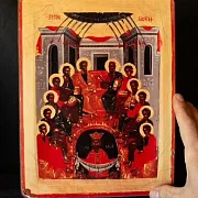 Икона деревянная "Сошествие Святого Духа" — фотография 1
