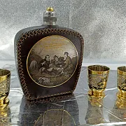 Набор фляжка кожа "Волки". Златоуст — фотография 5