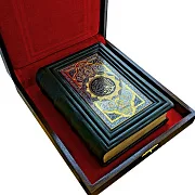 Коран с гравюрой — книга в кожаном переплёте — фотография 4