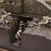Диорама «Битва на реке Сомме», бронза и ясень, 1:35 — фотография 5