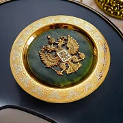 Авторская тарелка "Герб на нефрите". Златоуст — фотография 1