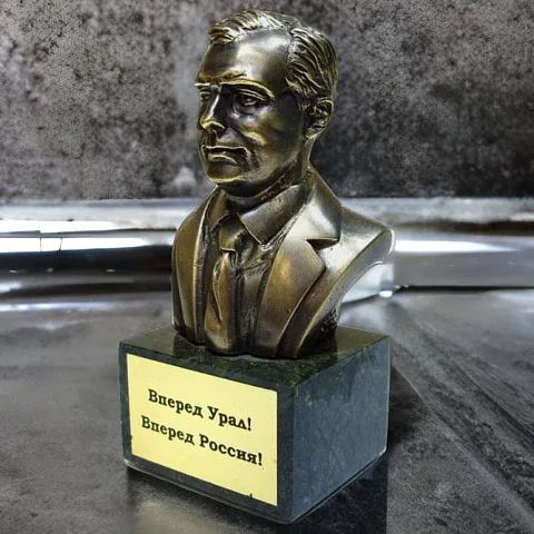 Бюст «Медведев Д.А.» из бронзы