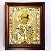 Икона Николая Чудотворца /в киоте/ №2. Златоуст — фотография 2