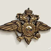 Герб МВД, резной из бука — фотография 2